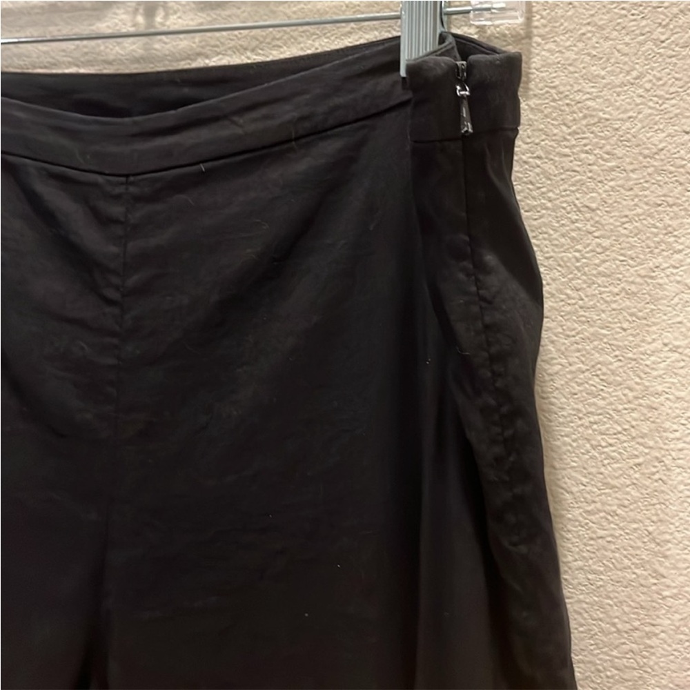 Eileen Fisher Linen Black Straight Leg Pants - Picture 4 of 11